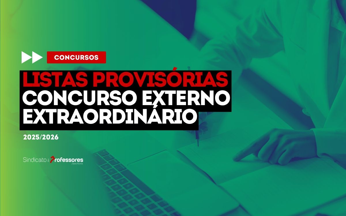 Concurso Externo Extraordinário 2025/2026 - Listas Provisórias