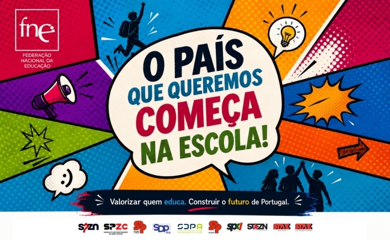 “O país que queremos começa na escola”: FNE lança campanha nacional em defesa da Escola Pública e dos seus profissionais